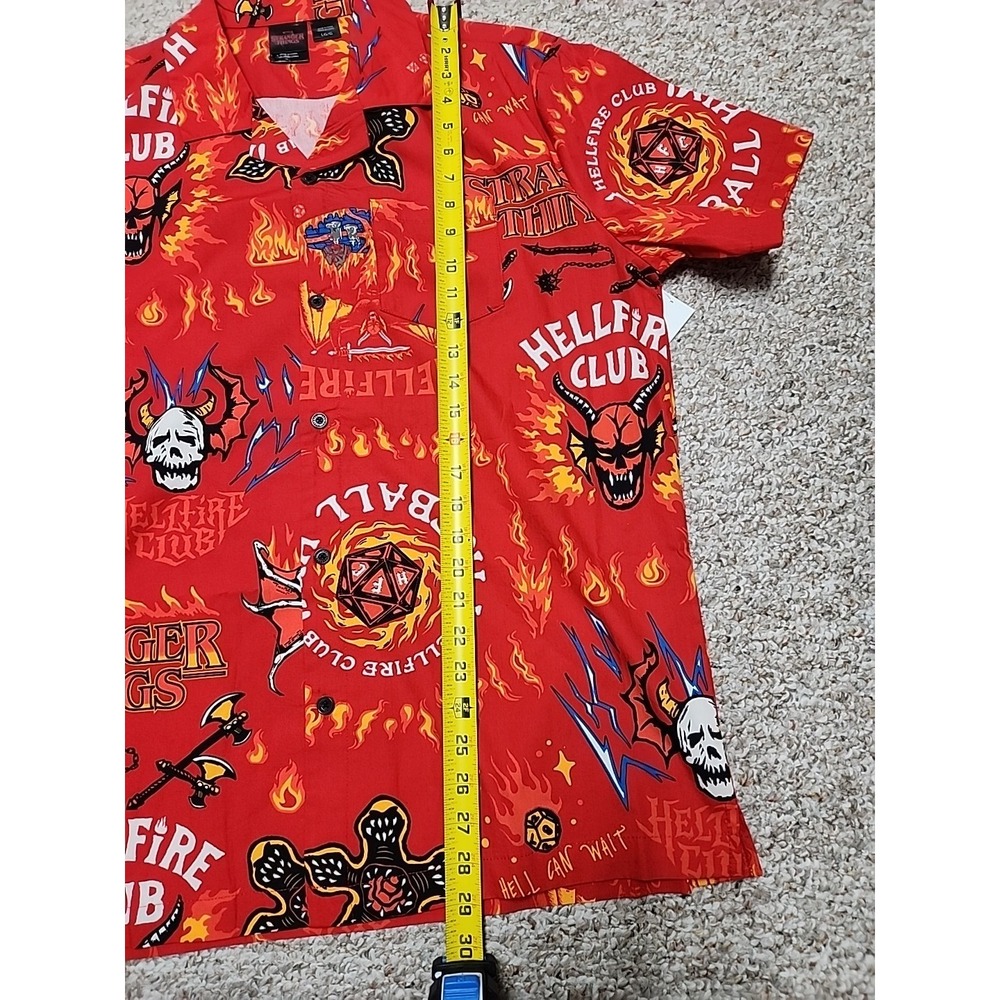Stranger Things Hellfire Club Button Short Sleeve… - image 2